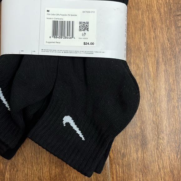 Nike Everyday Ankle Cotton Cushioned Socks 6 Pack - Picture 12 of 17